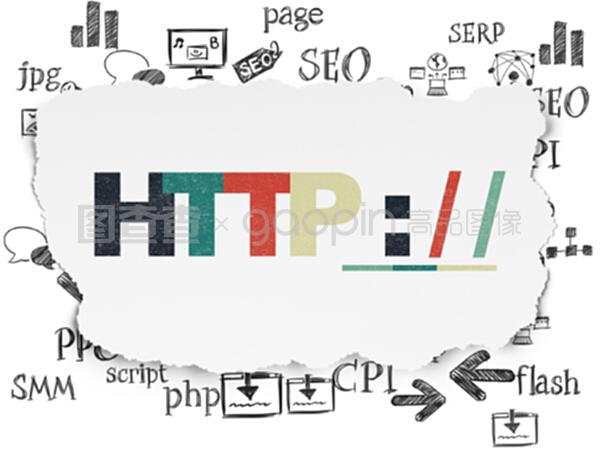 紙張背景上的網頁開發(fā)概念